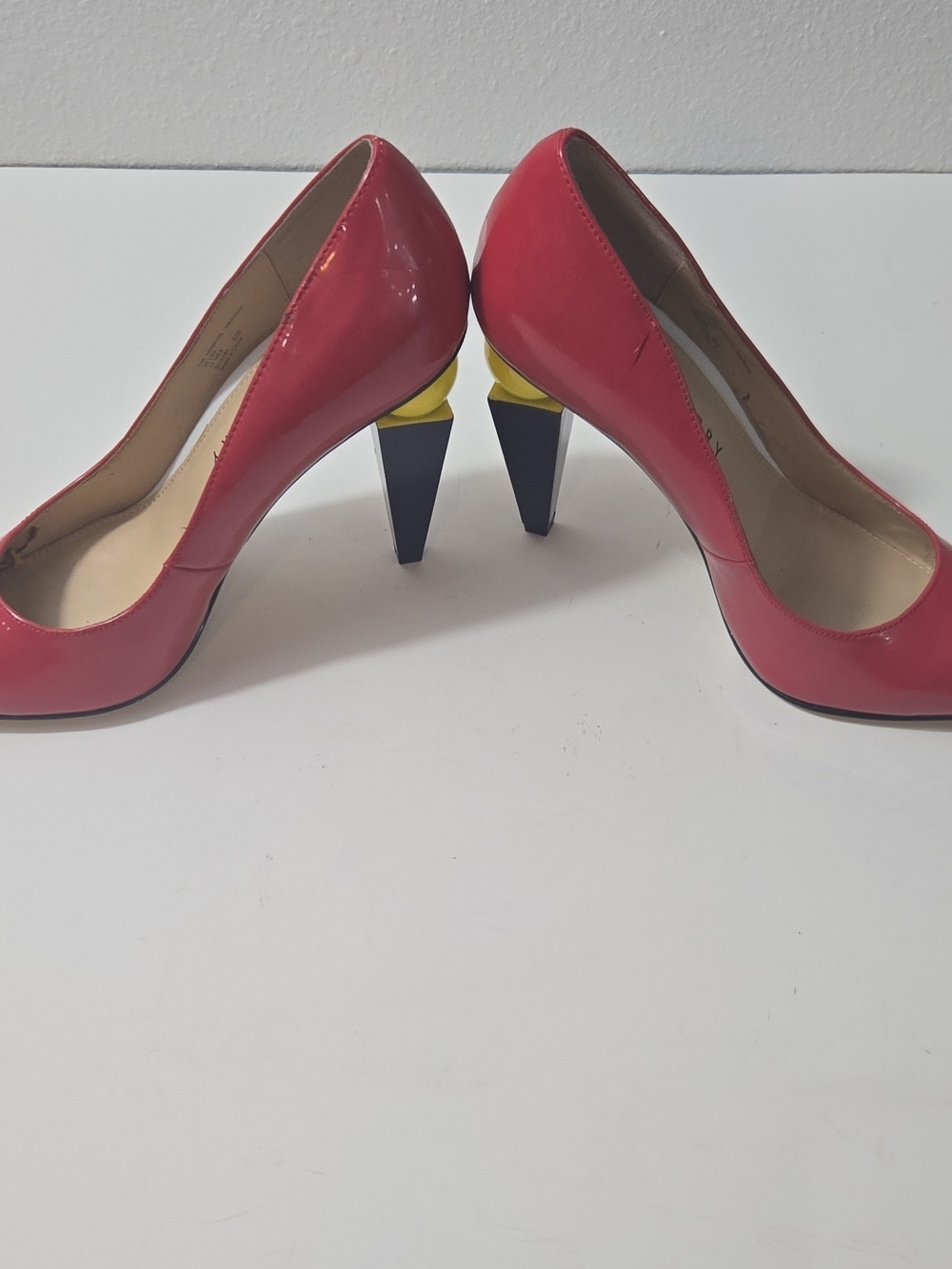 Katy Perry Collections Red Pointed-Toe Patent Pumps - Picture 2 of 5